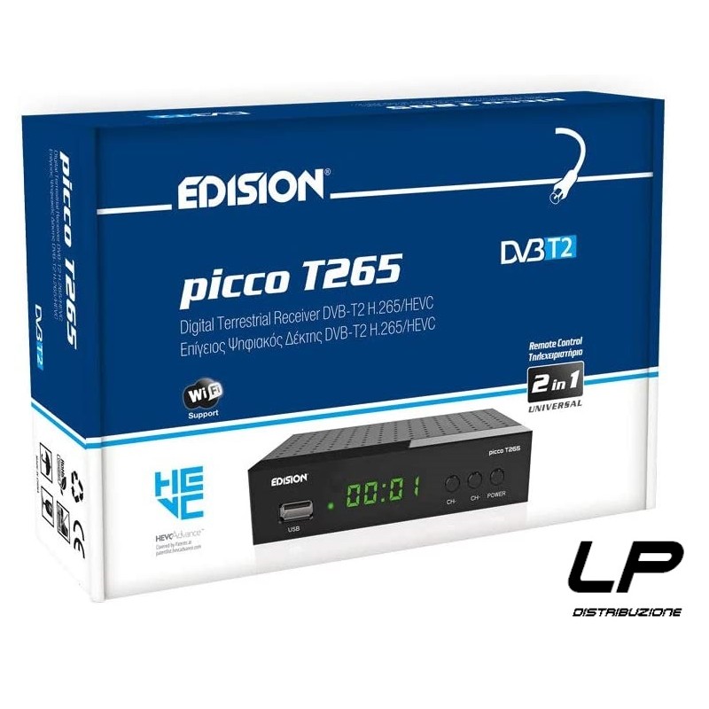 Edision PICCO T265 DVB-T2 ricevitore digitale terrestre