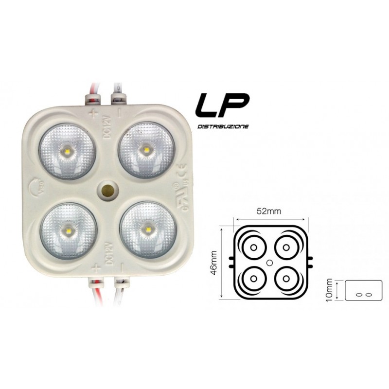 MODULO 4 SMD2835 OSRAM LED 12V 3W 170° OPTO