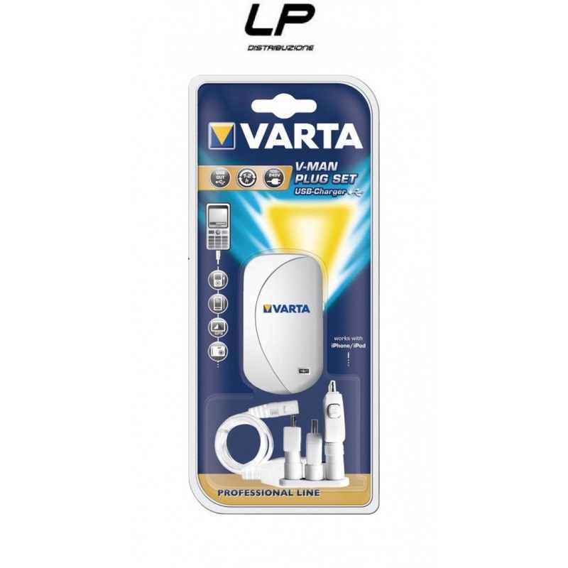 Varta  Professional V-MAN Plug Set caricatore USB